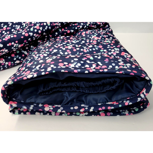 New Roebuck & Co Snow Pants Girls Large 14 Navy Blazer Water Resistant Dots - Picture 8 of 16